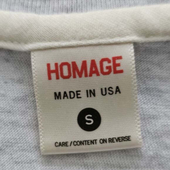 Homage T shirt Gray Heathered Small Ohio St Designer Cloud soft cotton Thin - Picture 5 of 8